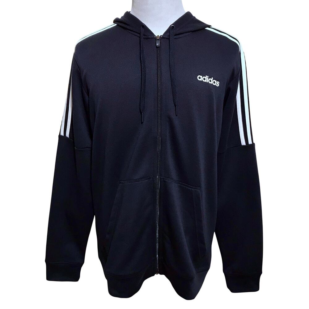 Adidas NWT Full Zip French Terry Climalite Hoodie Jacket Men L